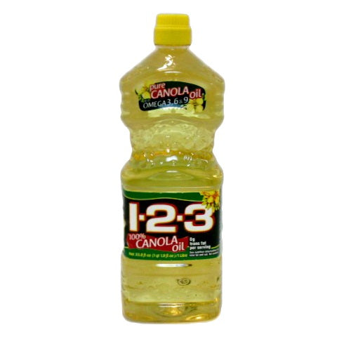 1-2-3 canola oil 33.81oz w- omega -- 12 per case