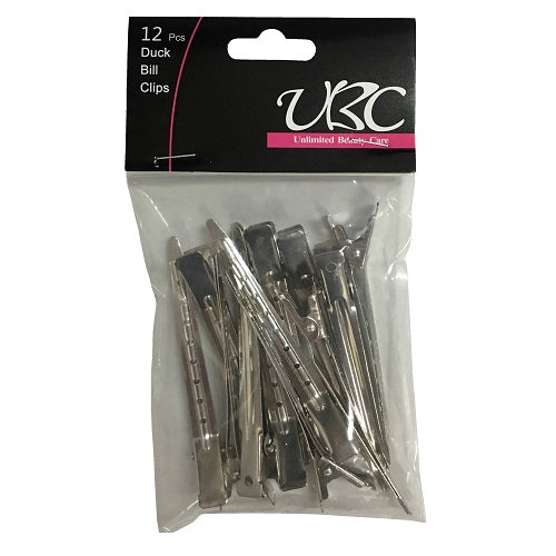 hair clips duck bill 12pc metal -- 12 per box