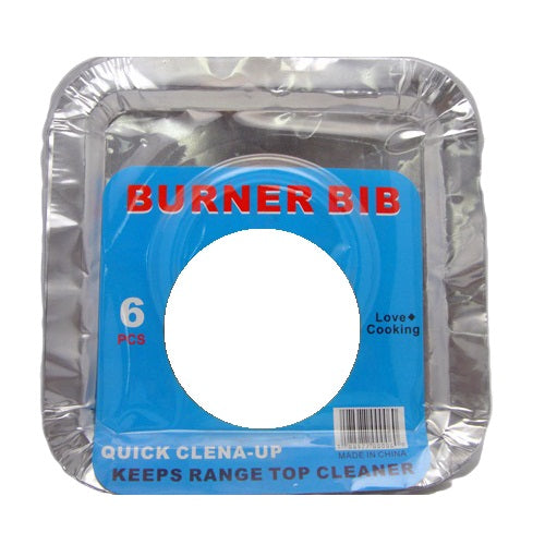 burner bibs square 6pk heavy duty -- 24 per box