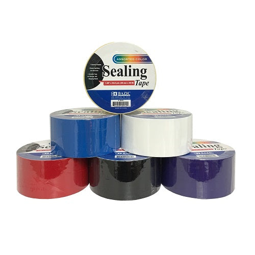 sealing tape 1.88in x 54.6 yrds asst clr -- 48 per case