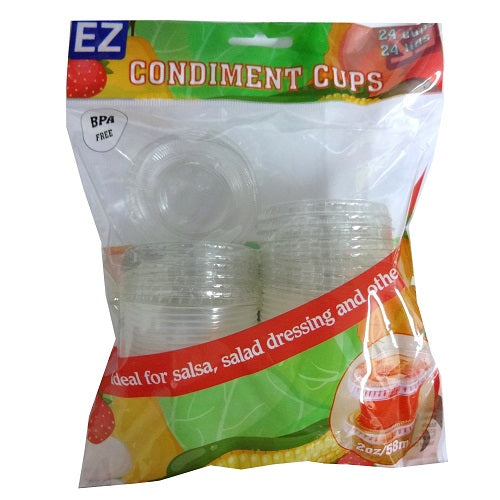 ez condiment cups 24ct 2oz -- 36 per case