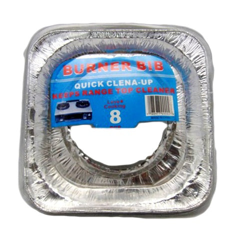 burner bibs square 8pk foil -- 24 per box