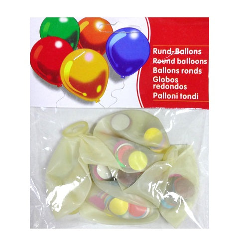 balloons 5ct w- confetti clear -- 12 per box