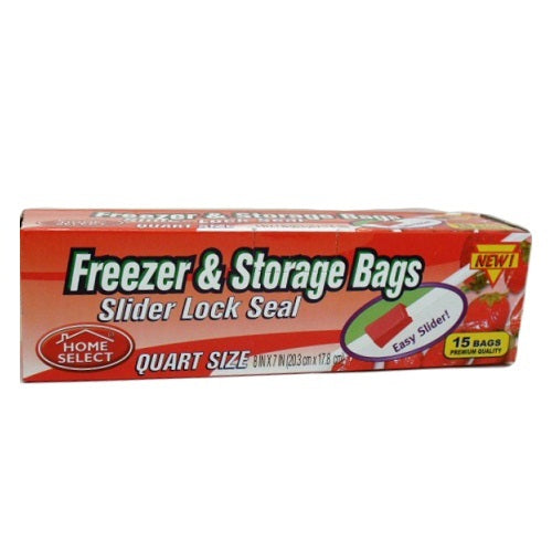h.s freezer storage bags 12ct 1qt -- 24 per case