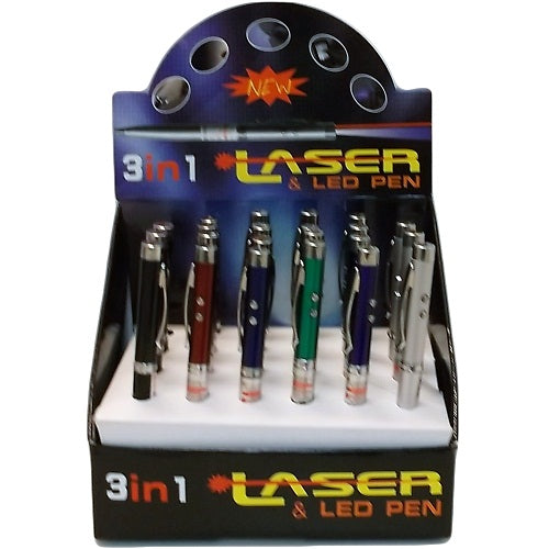 3 in 1 laser led pen -- 24 per box