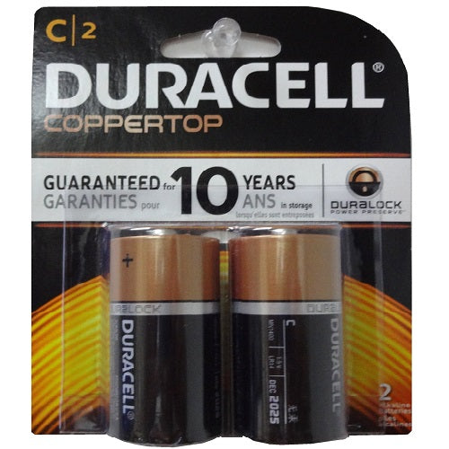 duracell coppertop c 2pk -- 24 per box