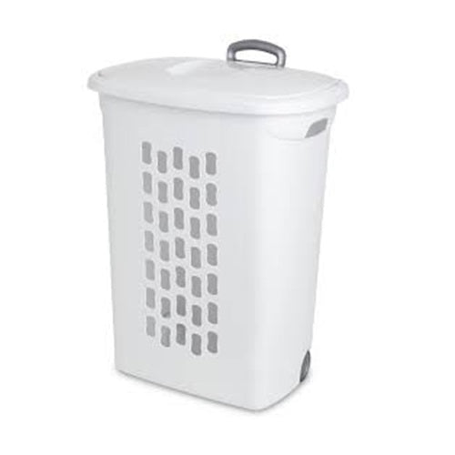 sterilite ultra wheeled hamper white -- 3 per case