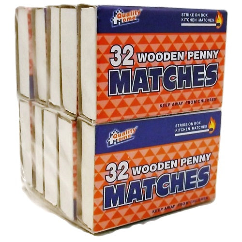 q.h matches 10 x 32ct wooden -- 48 per case