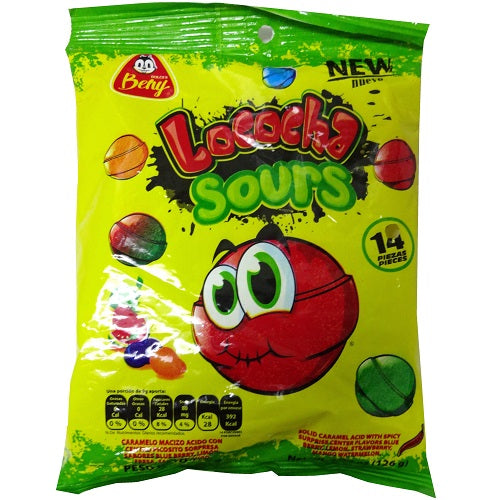 beny lococha sours 14ct 4.44oz peg bag -- 12 per case