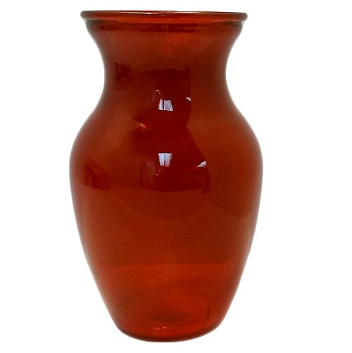 vase glass ginger red -- 12 per case