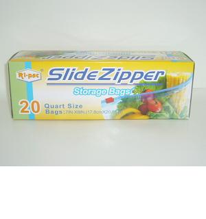 ri- pac storage bags 1qt 20pk slide zi -- 24 per case