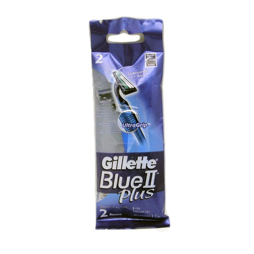 gillette blue ii plus 2pk razors -- 12 per box