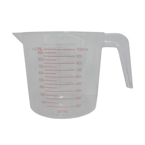 measuring cup 1 ltr plastic -- 12 per box