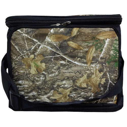 camo cooler bag 12 can w- hard plastic -- 6 per case