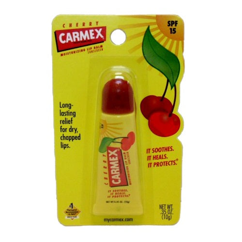 carmex lip balm .35oz cherry tube -- 12 per box