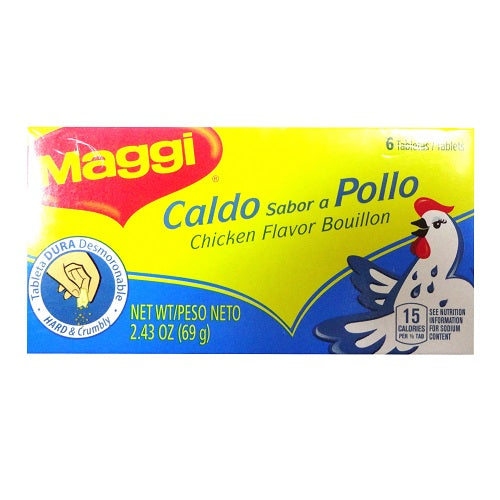 maggi chicken bouillon 6 tablets 2.43oz -- 48 per case
