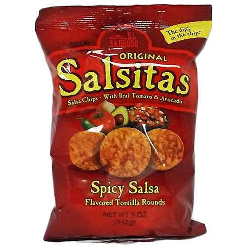 salsitas salsa chips 5oz spicy -- 24 per case