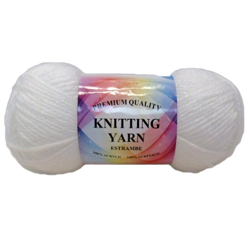 knitting yarn white 100 acrylic -- 10 per box