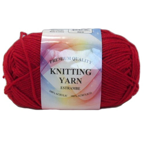 knitting yarn red 100 acrylic -- 10 per box
