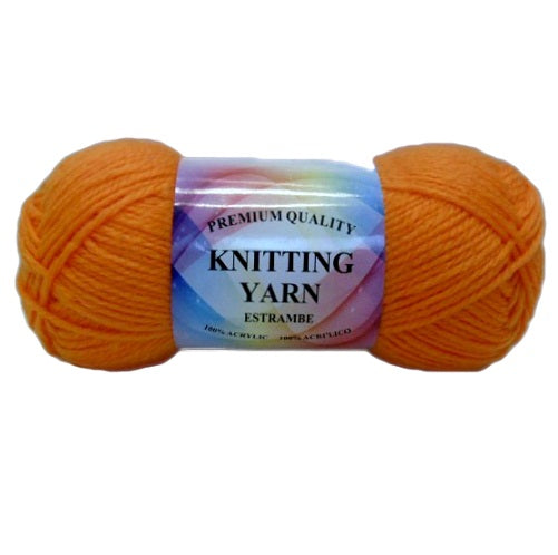 knitting yarn orange 100 acrylic -- 10 per box