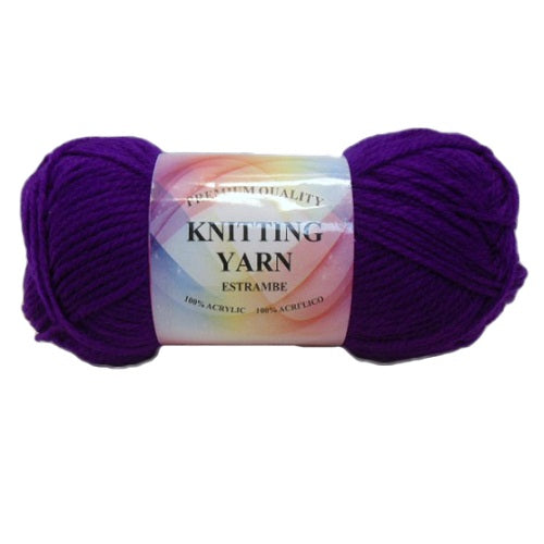 knitting yarn dark purple 100 acrylic -- 10 per box