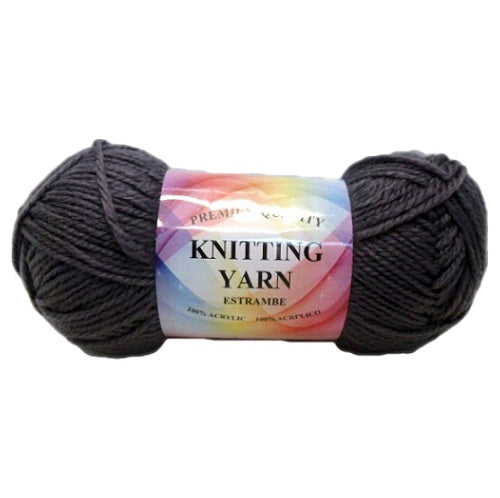 knitting yarn dark gray 100 acrylic -- 10 per box