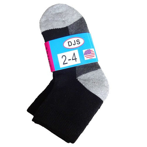 ankle socks kids 2pk 2-4 asst -- 6 per box