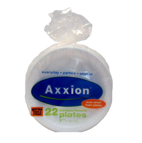 axxion plates 22ct 8 7-8ths compartment -- 24 per case