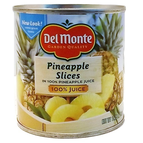 del monte pineapple slices 15.25oz -- 12 per case