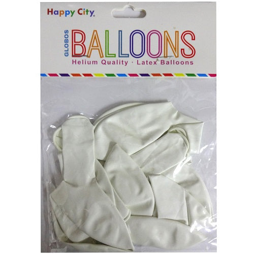balloons 10ct white -- 12 per box