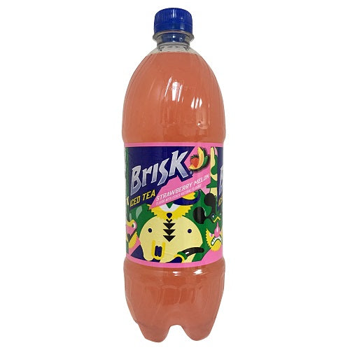 brisk iced tea 1 ltr strawberry melon pe -- 15 per case