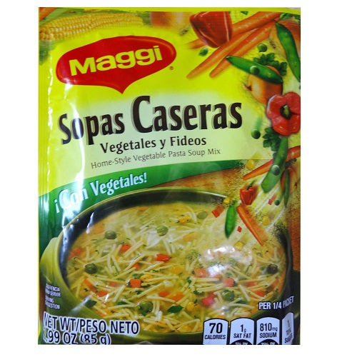 maggi sopas caseras 3.03oz fideos w- vege -- 12 per case