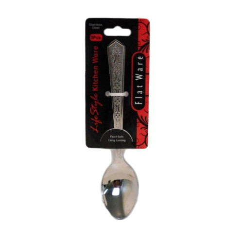 flatware teaspoons 3pc set r stainle -- 12 per box