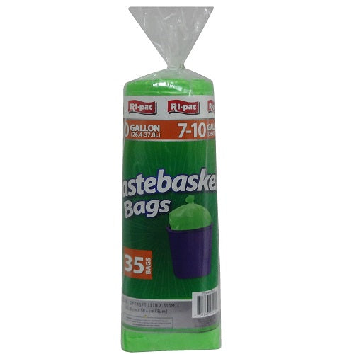 ri- pac wastebasket bags 7-10gl 35ct -- 24 per case