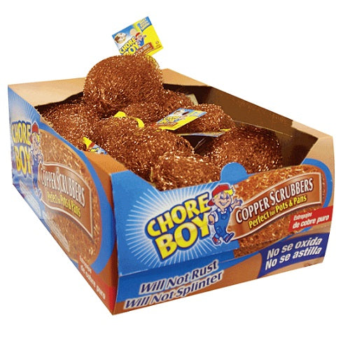 chore boy copper scrubbers -- 36 per box