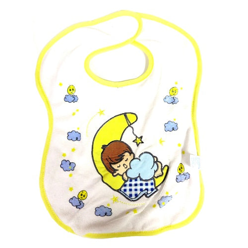 baby bib w- squeaker lg -- 12 per box