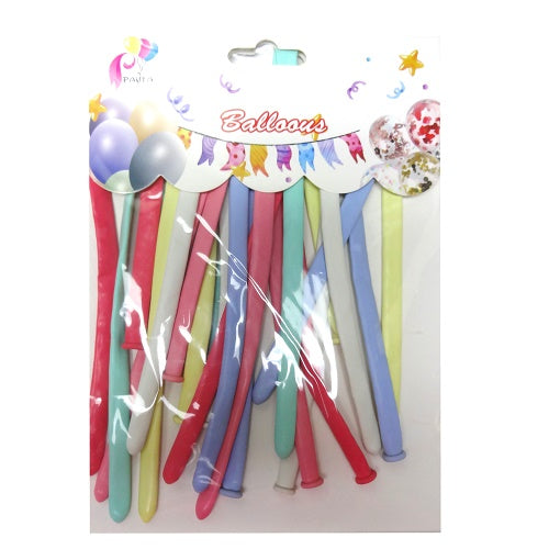 balloons modelling 12pc asst clrs -- 12 per box