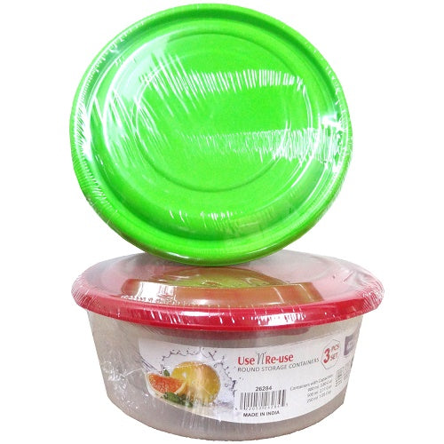 blue star food container 3pc round -- 24 per case