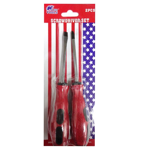 screwdriver set 2pc red -- 12 per box