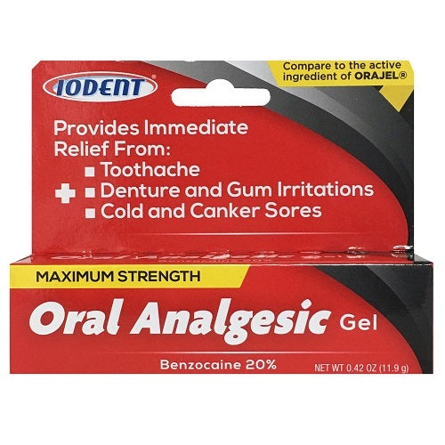 iodent oral analgesic gel 20 benzoca -- 24 per case