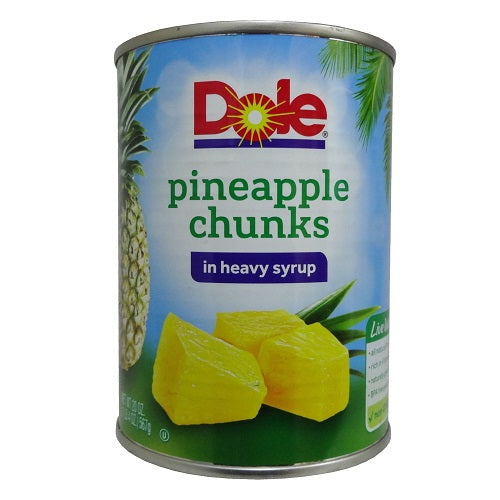 dole pineapple chunks 20oz hvy syrup -- 12 per case