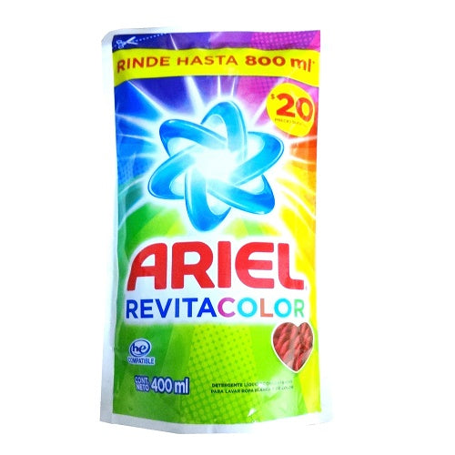ariel liq 400ml pouch revitacolor h.e -- 9 per case