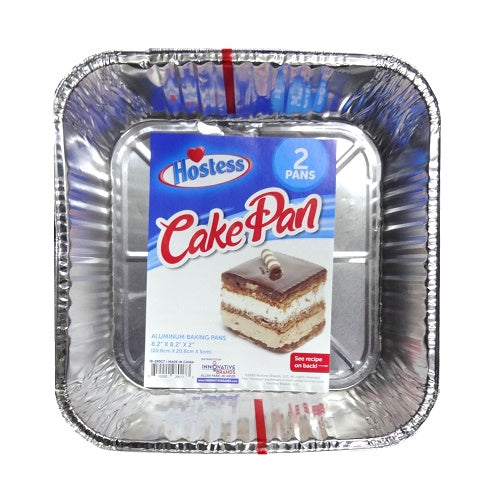 hostess aluminum pan 2pk 8.2 x 8.2 x 2 -- 24 per case