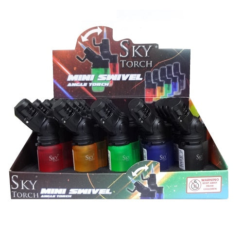 sky torch mini swivel lighter asst clrs -- 20 per box