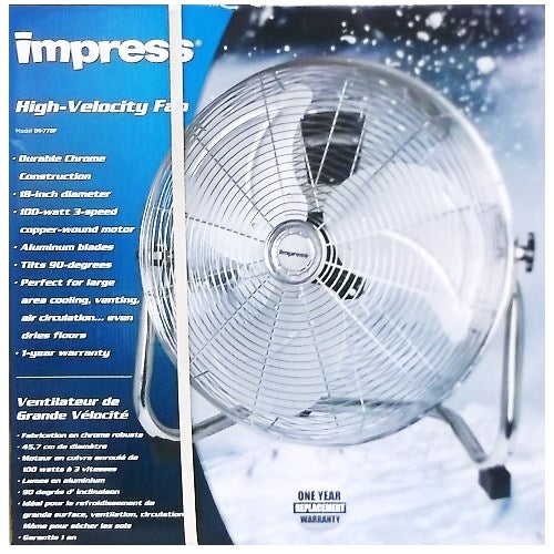 impress fan 18in 3 speed 100w -- 2 per case