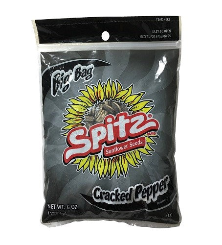 spitz sunflower seeds 6oz cracked peppe -- 9 per case