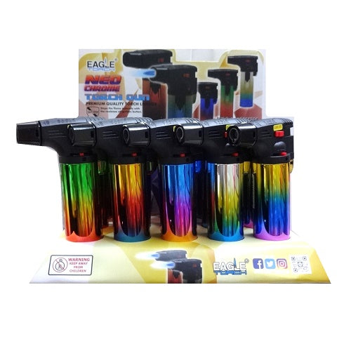 lighter eagle torch neo chrome asst clrs -- 15 per box