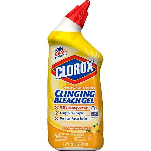 clorox toilet bowl cleaner 24oz lemon -- 12 per case