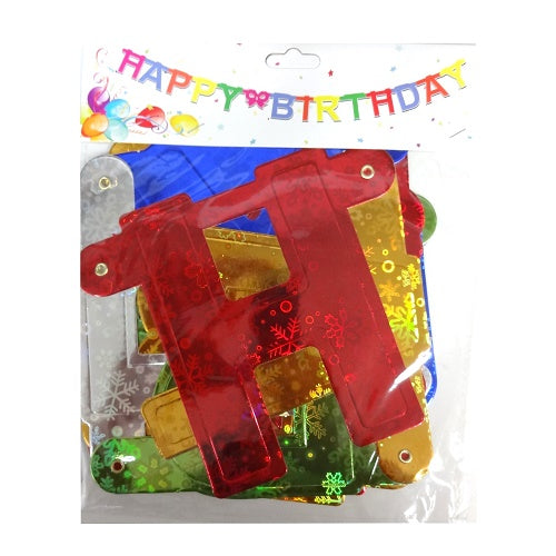 banner happy birthday colorful -- 12 per box