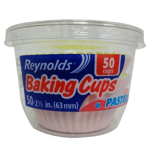 reynolds baking cups 50ct pastel clrs -- 24 per case
